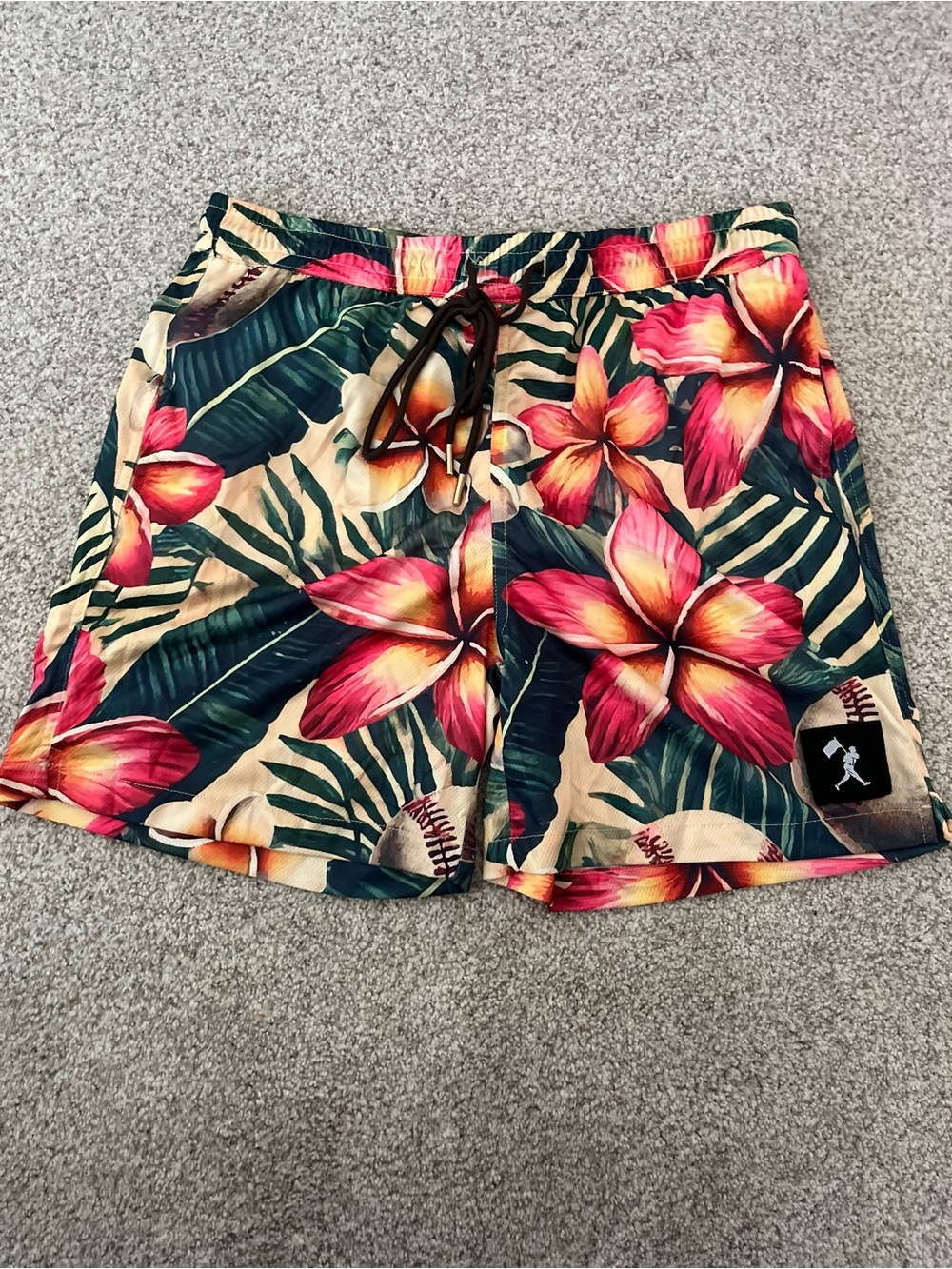 Baseballism plumeria shorts
